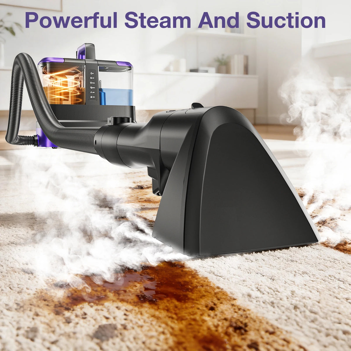 2100W 1800KPa Upholstery Cleaner Machine Steam Carpet Cleaners High Pressure Wet Dry Vacuum Cleaner for Car Household Cleaning