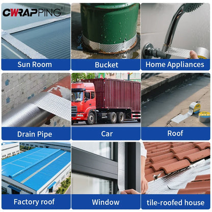 Self-adhesive Butyl Sealing Tapes Waterproof High Temperature Resistance Aluminum Thicken Butyl Tape for Home Car Accessories