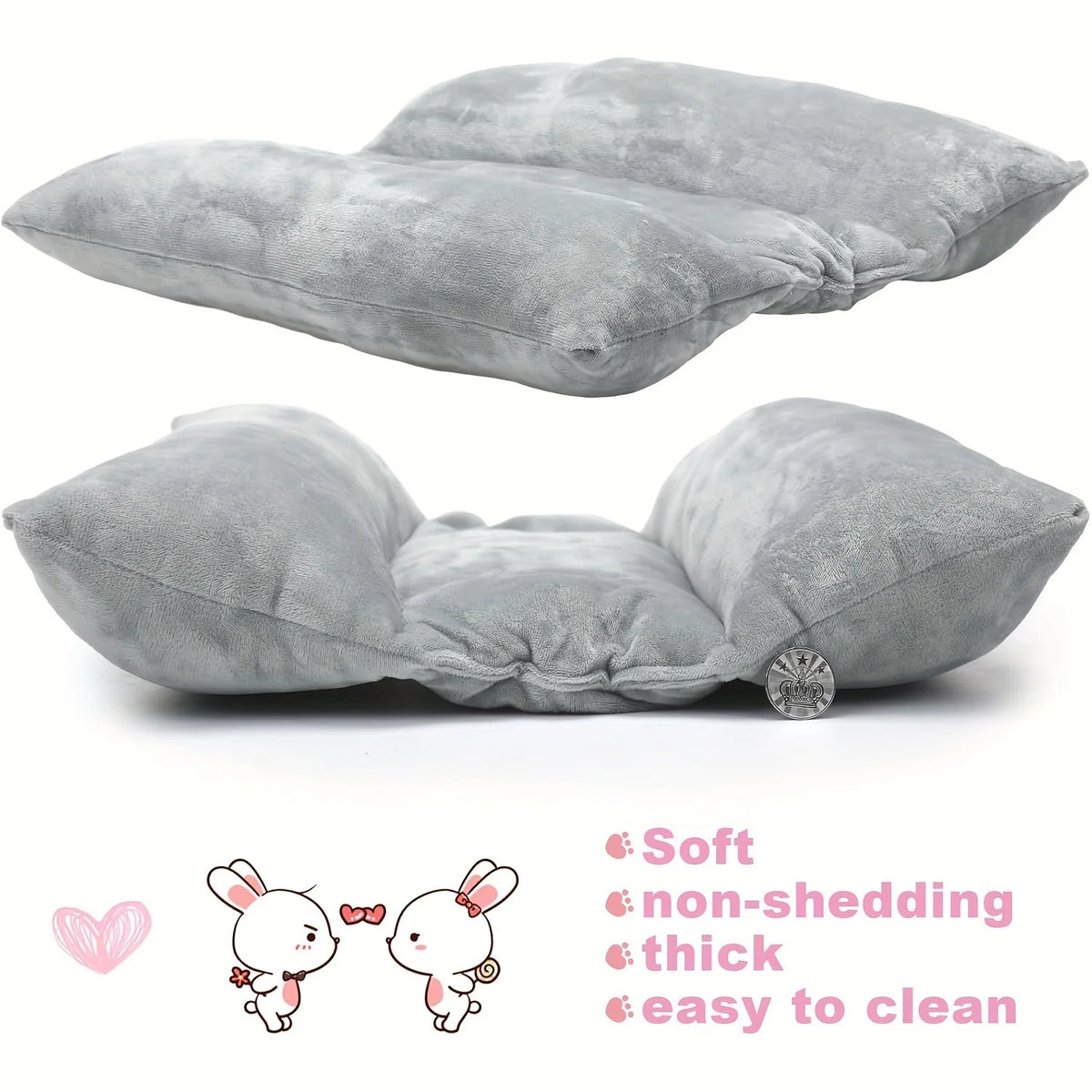 1 Piece of Rabbit Bed with Thick Plush Cushion, Suitable for Small and Medium-Sized Rabbits