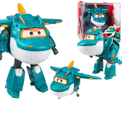 New Hot Super Wings Large Transformation Anime Transformation Flat Robot Action Character Transformation Toy Children'S Gift