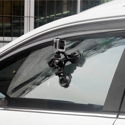 Tri-angle Suction Cup Mount Car Holder for Gopro Hero 13 12 11 10 9 8 Insta360 SJCAM AKASO DJI Osmo Action 6 5 PRO 4 Nano Camera