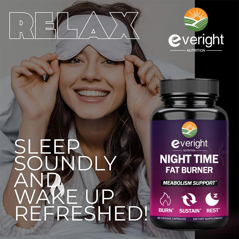 Night Fat Burner - Boost Metabolism, Improve Sleep & Curb Cravings for Effective Weight Loss (Men & Women)