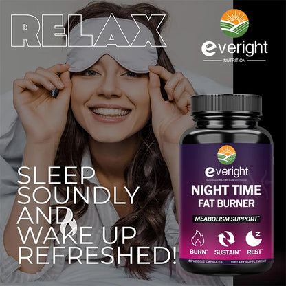 Night Fat Burner - Boost Metabolism, Improve Sleep & Curb Cravings for Effective Weight Loss (Men & Women)