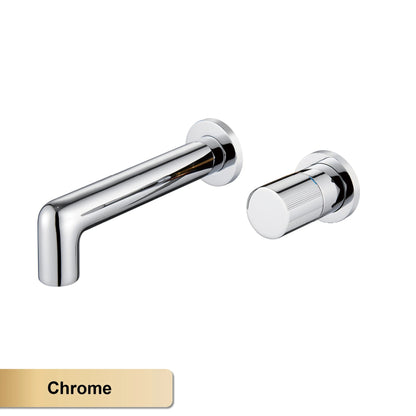 AITANA Brushed Gold Brass Wall Mounted Bathroom Faucet Single Handle Adjustable Water Pressure Hot And Cold Basin Mixer Tap