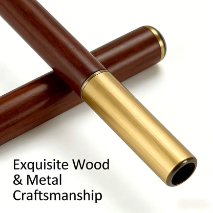 Luxury Retro Wood Bronze Fountain Pen Office Business Writing Art Calligraphy Ink Pens 0.5mm School Student Stationery Gifts
