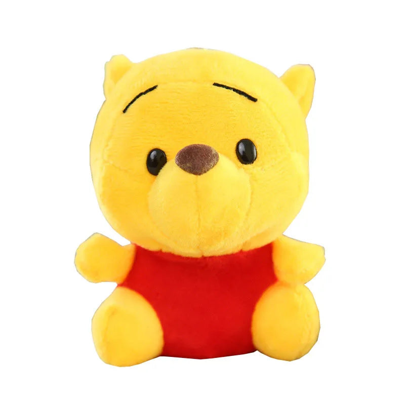 12cm Winnie the Pooh Bear Tiger Pig Anime Cute Cartoon Plush Dolls Toys Keychain Pendant Room Decoration Kids Birthday Gift