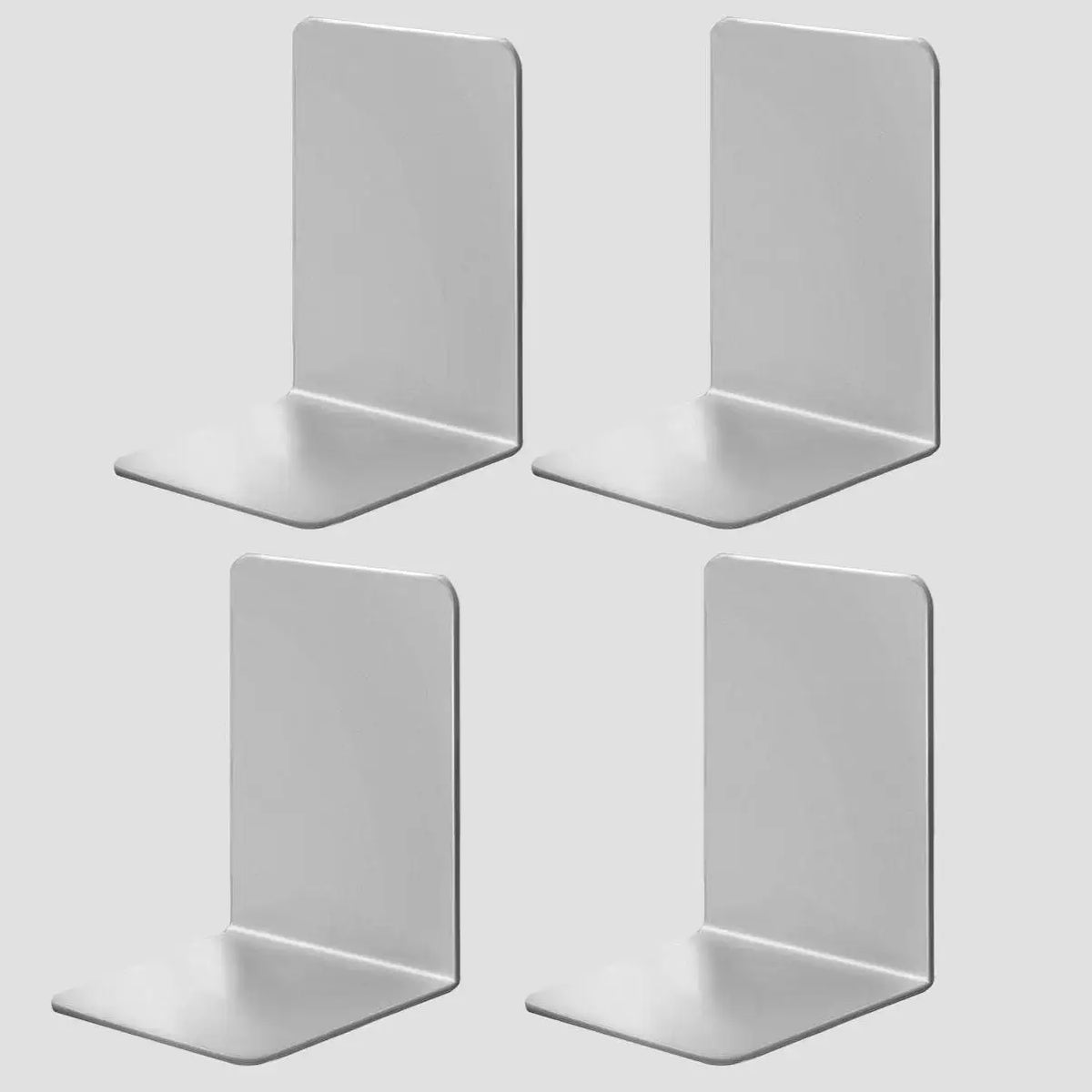 8 Pieces Bookends,Clear Bookends for Shelves,Heavy Duty Book Ends andDesktop Organizer,Book Stopper for Books/Movies/CD