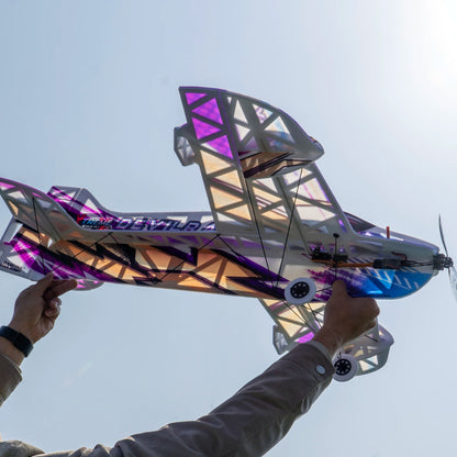 AEO New Arrival EA03 Devil Ray 800mm Wingspan 3D/4D Aerobatic Foam RC Airplane, 210g Lightweight KT Board Plane for Stunt Flying