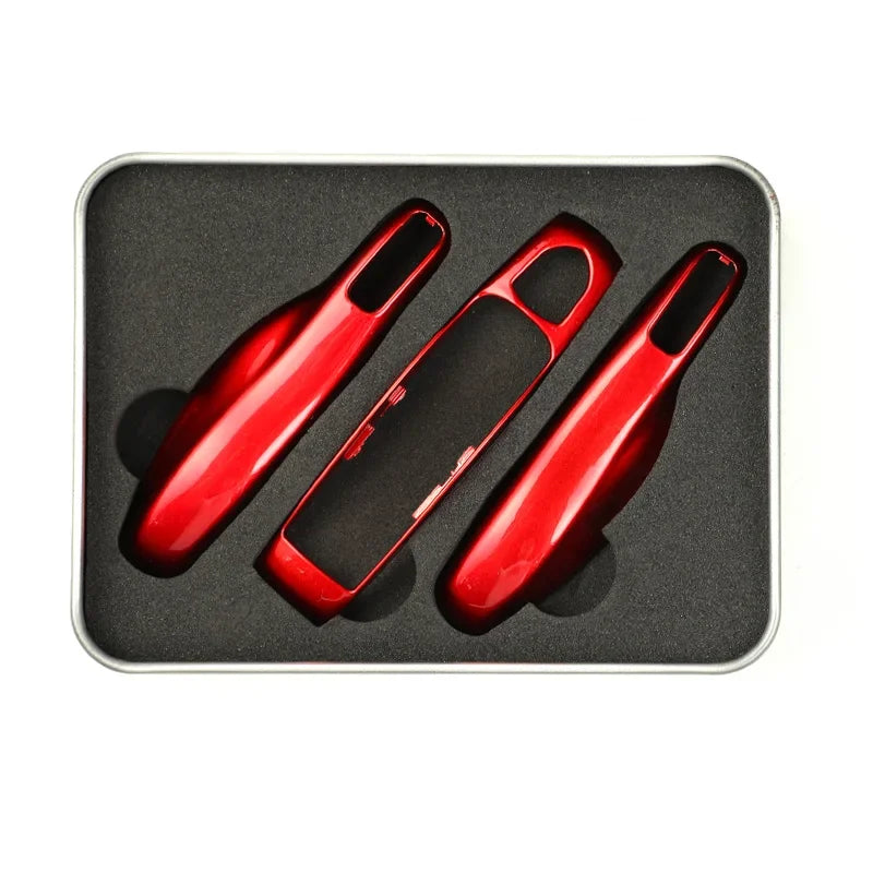 Car Smart Remote Key Case Fob Covers Set Shell For Porsche Panamera Spyder Carrera Macan Boxster Cayman Cayenne 911 970 981 991