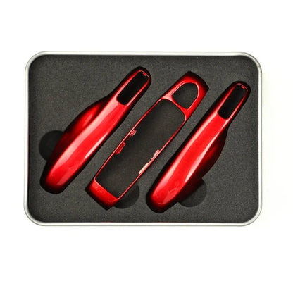 Car Smart Remote Key Case Fob Covers Set Shell For Porsche Panamera Spyder Carrera Macan Boxster Cayman Cayenne 911 970 981 991