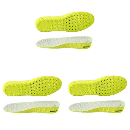 1Pair/3Pairs Height Increasing Insoles with Air Cushion Latex High Elasticity Comfortable Shoe Inserts for Comfort