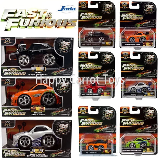 Original Jada Toys Fast & Furious Miniature Toy Car Adjustable Camber Rubber Tires Wheels Lowrider Stance Beetle Car Gift Toys