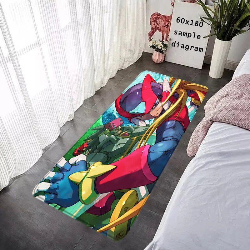 Interior Floor Mat Doormat Mega Man X8 Rockman Non-slip Foot Rug for Entryway Kitchen Carpet Bedroom Bedside Mats Home Decor