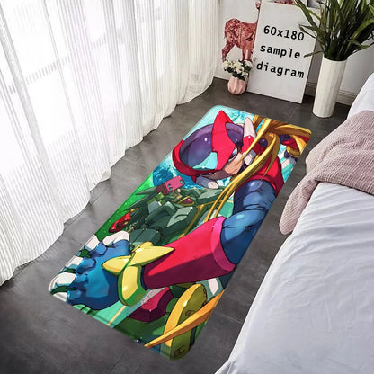 Interior Floor Mat Doormat Mega Man X8 Rockman Non-slip Foot Rug for Entryway Kitchen Carpet Bedroom Bedside Mats Home Decor