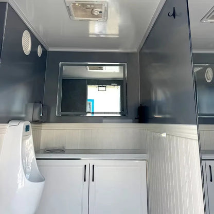 New Design Premium Luxury Modular Restroom Bathroom Trailer Canada Portable Toilet Business for Sale Customized