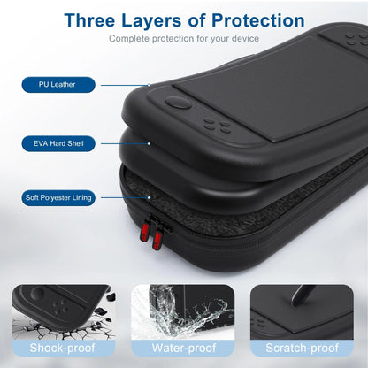 Switch 2 Large Capacity Carrying Case for Switch 2 (2025), Portable PU Hard Travel Case with Pockets for Accessories&Game Cards