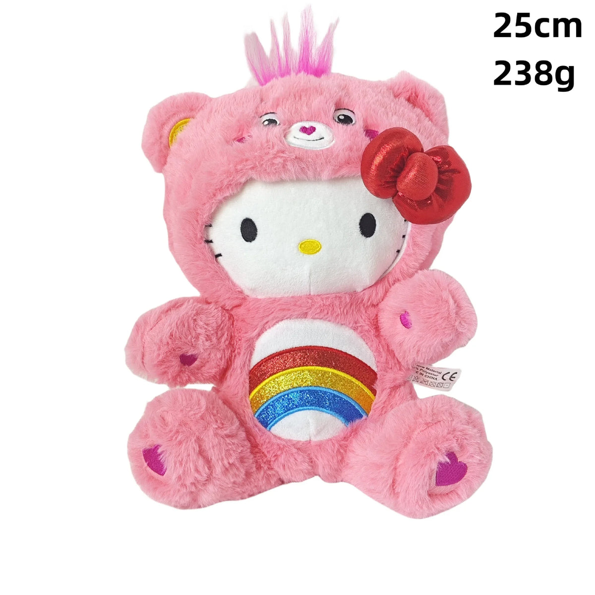 30CM Carebears Kawaii Rainbow Bear Plush Toy Lovely Anime Colorful Bear Stuffed Doll Room Decor Lovely Bear Birthday Gift