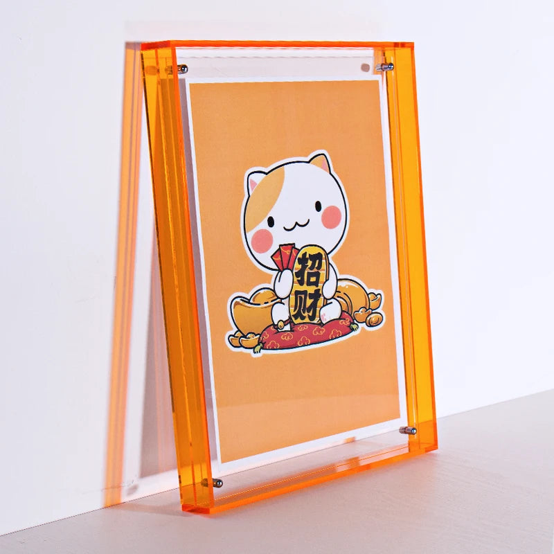 Colours Acrylic Photo Frame Translucent Picture Frame for Wall Hanging,Desktop Bedroom Living Room Study Wall Decoration