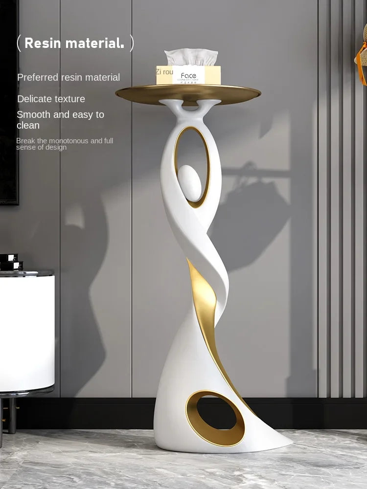 Creative Designer Furniture Home Decor Art Abstract Sofa Side Table Light Luxury Living Room Porch Decor Corner Table Storage