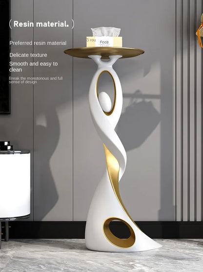 Creative Designer Furniture Home Decor Art Abstract Sofa Side Table Light Luxury Living Room Porch Decor Corner Table Storage
