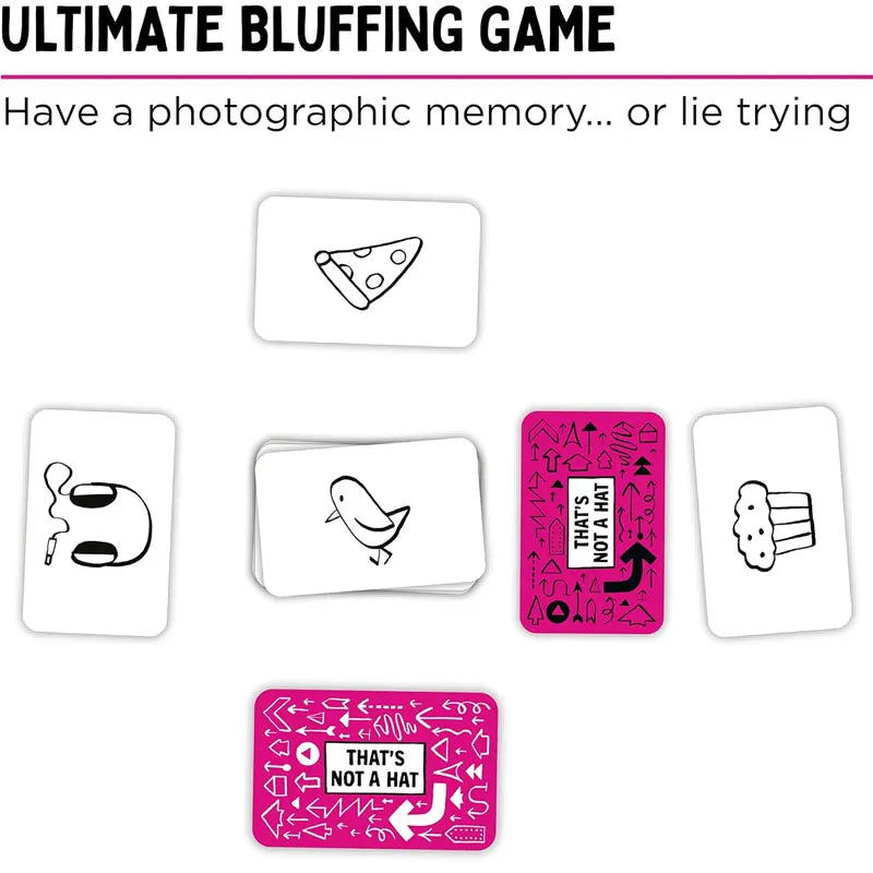 Unique That’s Not a Hat Happy Party Game Set,Top Board Game with Basic Extended Card Game, English Tabletop Game for 3-8 Players