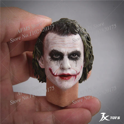 JXTOYS 1/6 Scale Collectibles Figure Clown Heath Ledger Head Sculpture Model For 12Inch Men Soldier Action Figure Body