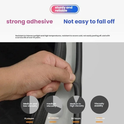 Car Door Seal Strip Rubber Noise Insulation Dustproof Seal Strip Not easy to Fall off For Porsche Macan Car Accessories 12Pcs