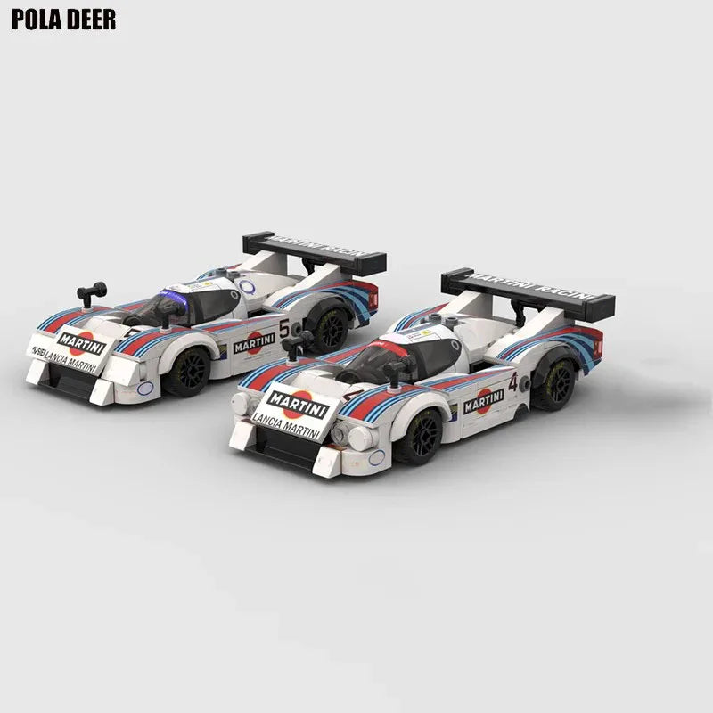 MOC Lancia LC2 Martini Rally Team Le Mans No. 6 Racing Building Block Model Small Particles Assembly Toys Puzzle Birthday Gifts