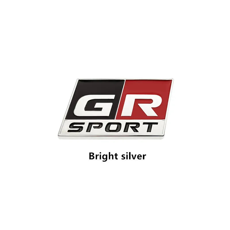 Metal GR SPORT GR MN Racing Car Badge Emblem Decoration Sticker For Toyota Vitz Prius PHV HARRIER MARK X Voxy Noah