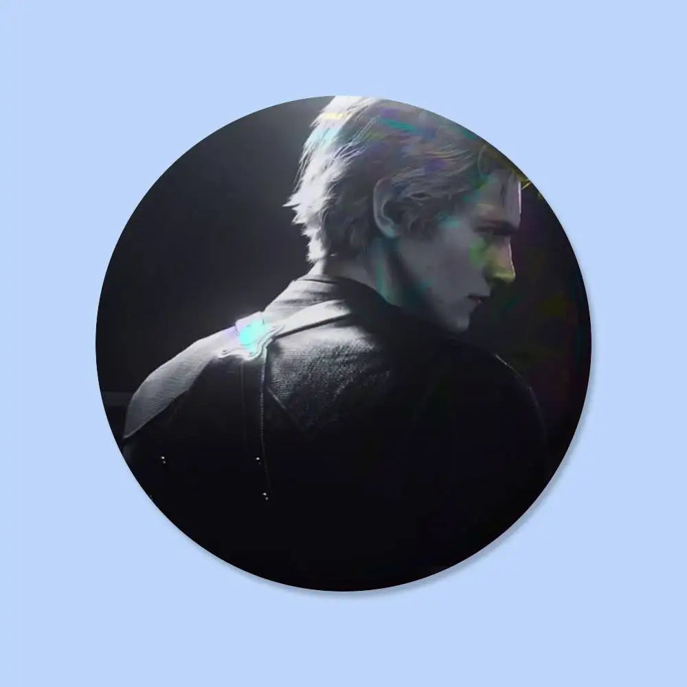 Game Resident Evil Cartoon Leon Kennedy Badges 25 32 44 58 75 Mm Round Cosplay Pin Bag Decor Friends Gifts Brooch Souvenir