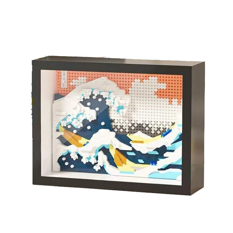 WIth Box World-famous Art Painting sunflower Van Gogh The Starry Night Galaxy Kanagawa 3D Diamond Building Block Toy Kids Gift