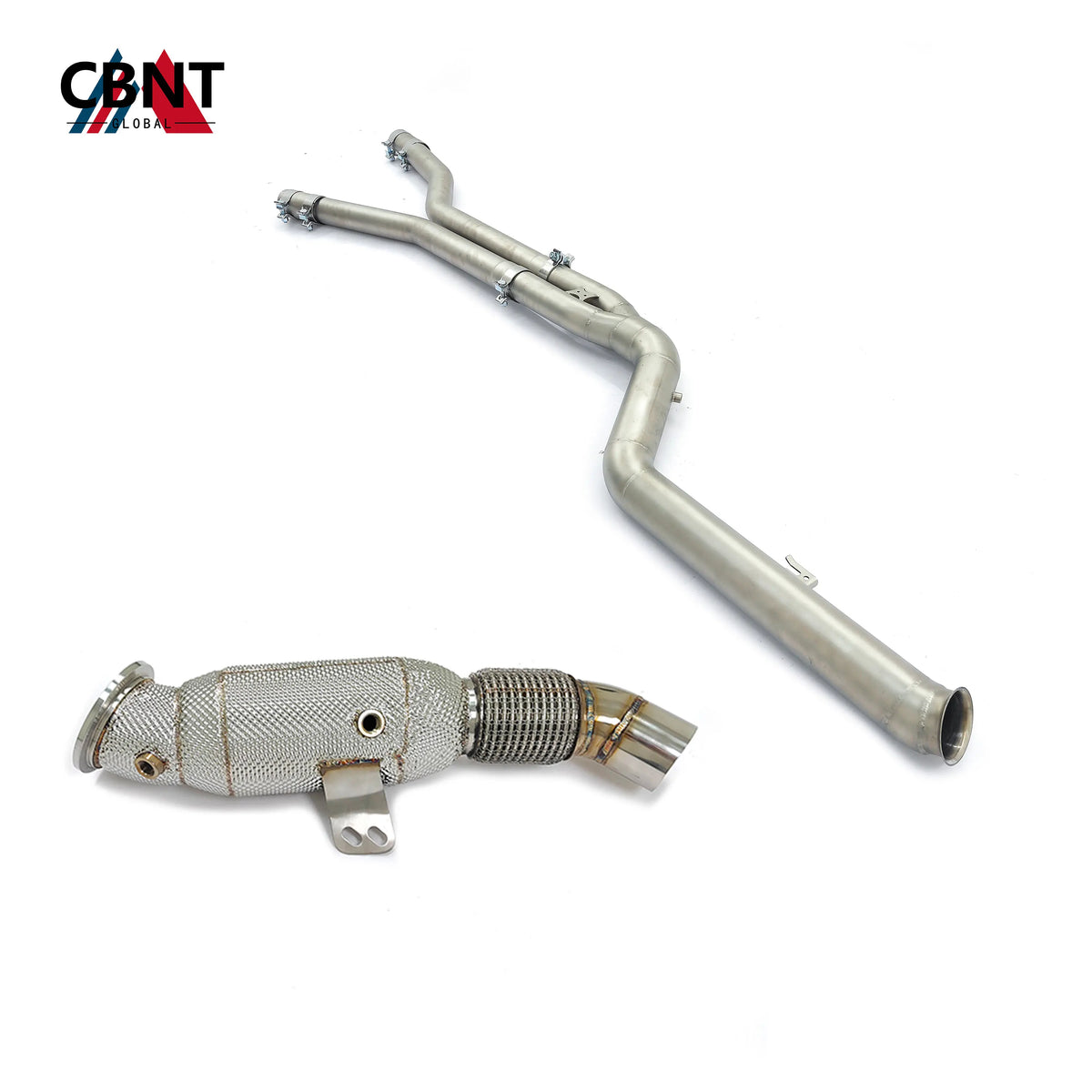 CBNT Exhaust Systems for BMW M240i G42 M340i G20 M440i for Toyota Supra A90 B58 3.0T Mid Pipe & Downpipe Exhaust Pipe