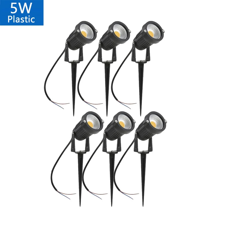 5W 10W 15W Outdoor Waterprof IP65 220V110V12V24V Spike Garden Path Green Spotlights Landscape Garden Warm White LED Lawn Lamp