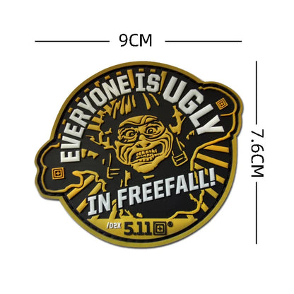 3D PVC Military Tactical Embroidery Patches Backpack Emblem Applique with Hook Outdoors Morale Armband Badges Clothes Stickers