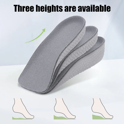3.5CM Invisible Height Increasing Insoles Half Sole Heighten Sports Shoe Pad Inserts Men Women Orthopedic Arch Support Insole