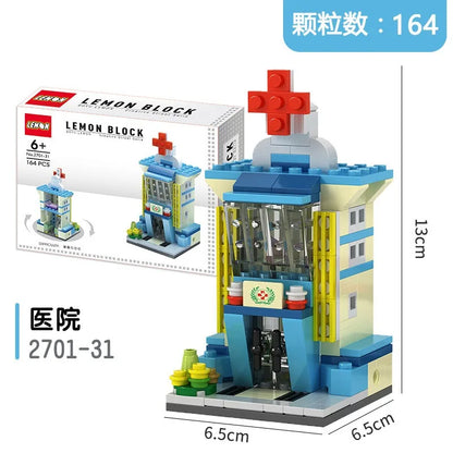 Mini House Building Blocks City Store Street View Snack Street Figures Children's Toys Boys and Girls Gifts Compatible With Lego