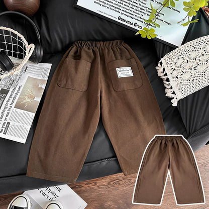1 Piece Children's Spring Autumn Trousers Boys Girls Straight Pants Casual Trousers
