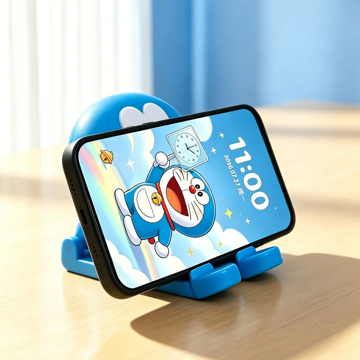 2026 NEW Doraemon Cute Desktop Ornament Cartoon Phone Holder Multifunctional Stand Home Room Decor Creative Gift