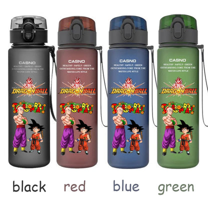 560ML Dragon Ball Water Cup Children Portable Plastic Goku Vegeta Bulma Cartoon Outdoor Large Capacity Sport Water Bottle Gift