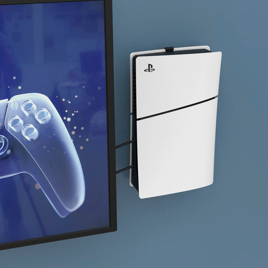 Monzlteck Wall Mount for PS5/PS5 Slim/pro, Steel Mount Wall Holder Bracket for PS5 Slim, Digital and Disc, Easy to Install
