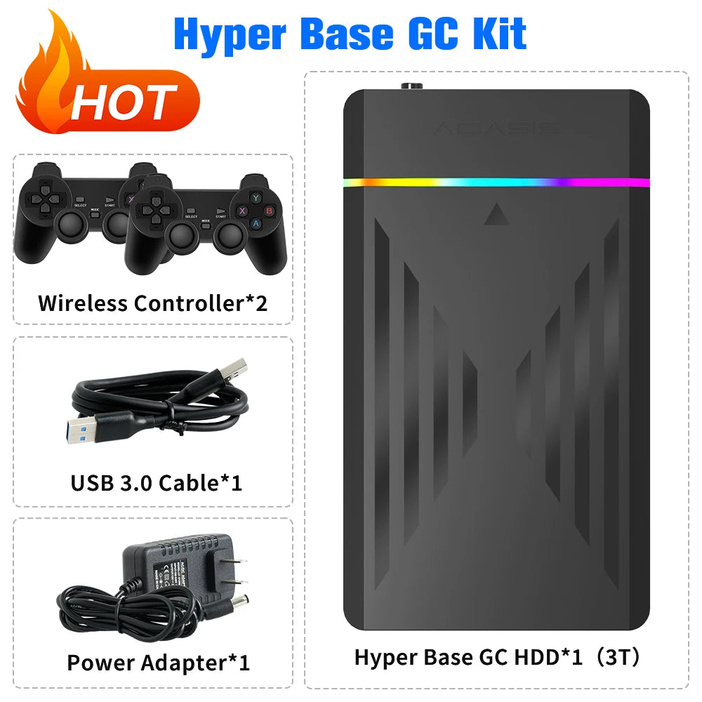 Retro Gaming HDD Retrobat＆Playnite＆Launchbox OS for PS4/PS3/PS2/PS1/SWITCH/N64/DC/WIIU 39 Emulators for Windows with 17000+Games