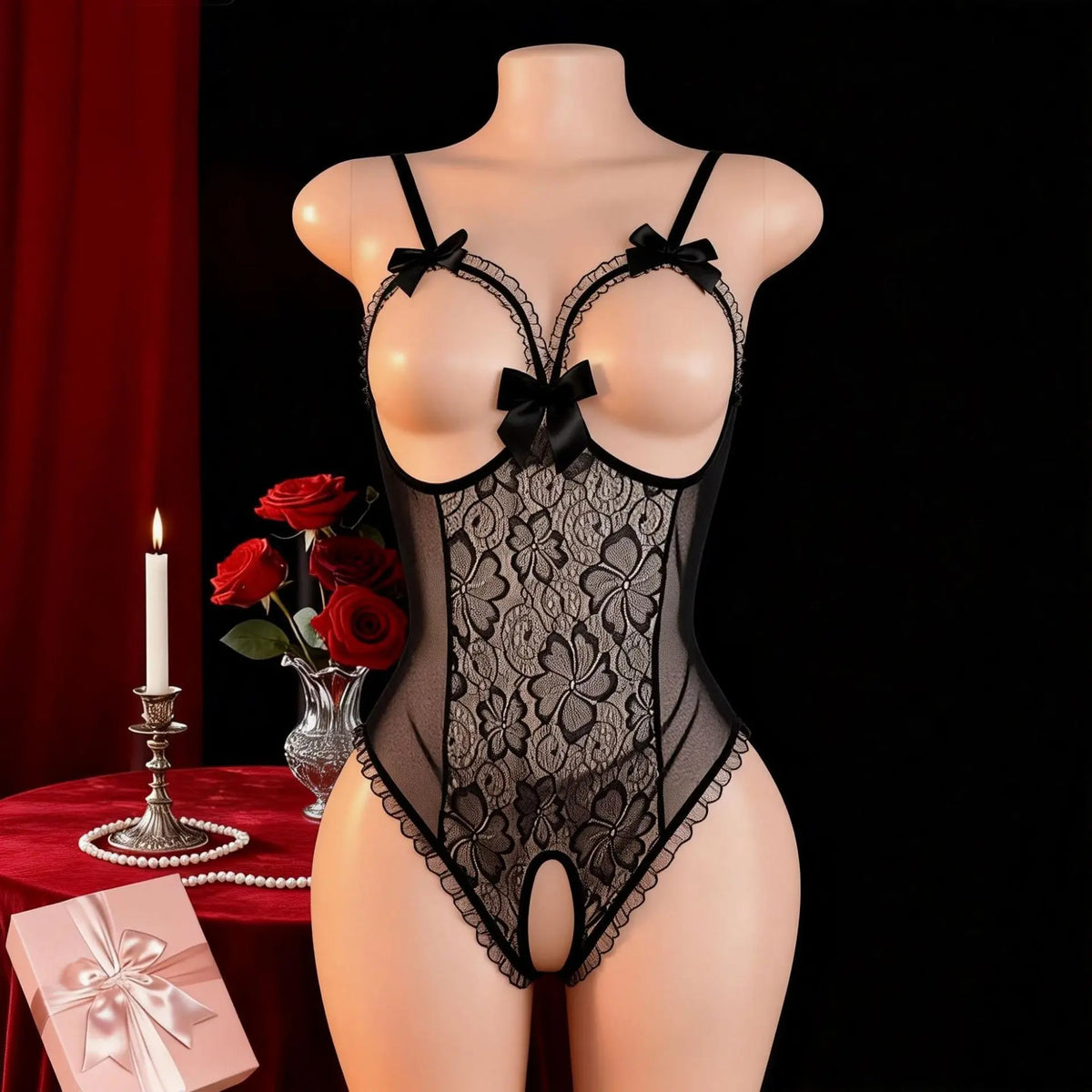 Sexy Lingerie Woman Porno Lingerie For Sex Open Crotch Erotic Underwear Babydoll Plus Size Mujer Lace Costume Sexi Apparel
