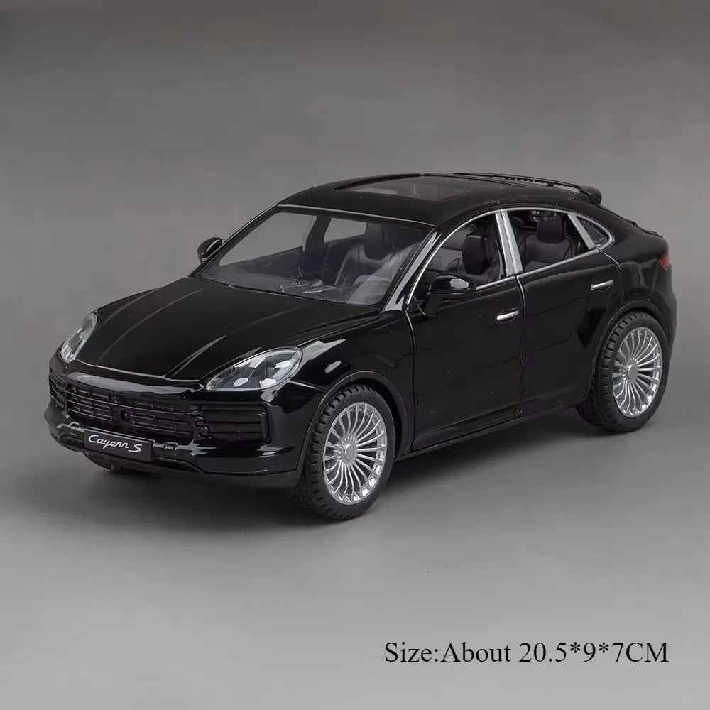 1:24 Panamera Cayenne Alloy Model Diecast Car Miniature Toys Doors Opened Sound Light Pull Back Sports Cars Kids Christmas Gifts