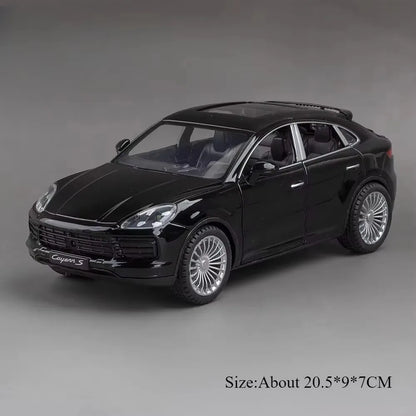 1:24 Panamera Cayenne Alloy Model Diecast Car Miniature Toys Doors Opened Sound Light Pull Back Sports Cars Kids Christmas Gifts