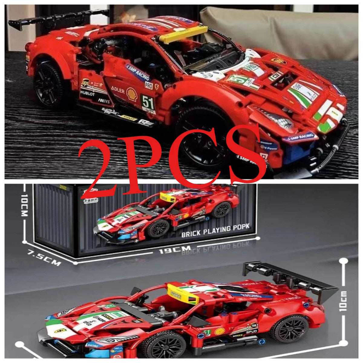 Popular 911-488GTE Collection Champion GT Racing Building Block Model Decorations Mechanical Super Brick Puzzle Adult Ceremony!