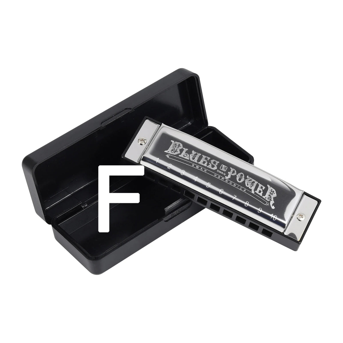 Diatonic Blues Harmonica 12 Keys Available Mouth Organ Harmonica10 Hole 20 Tone Diatonic Harp with Case for Student Teacher Gift