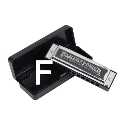 Diatonic Blues Harmonica 12 Keys Available Mouth Organ Harmonica10 Hole 20 Tone Diatonic Harp with Case for Student Teacher Gift