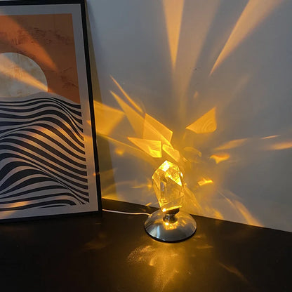 Light Shadow K9 Crystal Stone Lamp 16 color RGB Control Diamond Table Light Fashion Design Home Decoration Bedroom Living Room