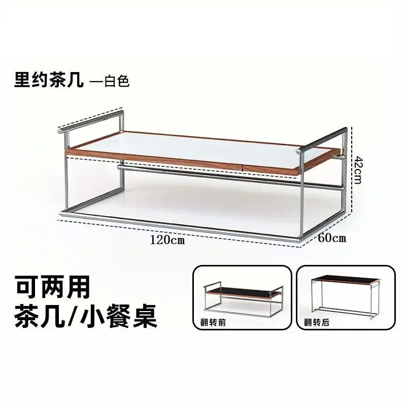 Rio Bauhaus coffee table living room home medieval minimalist designer retro paint-free stainless steel tea table desk