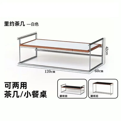 Rio Bauhaus coffee table living room home medieval minimalist designer retro paint-free stainless steel tea table desk